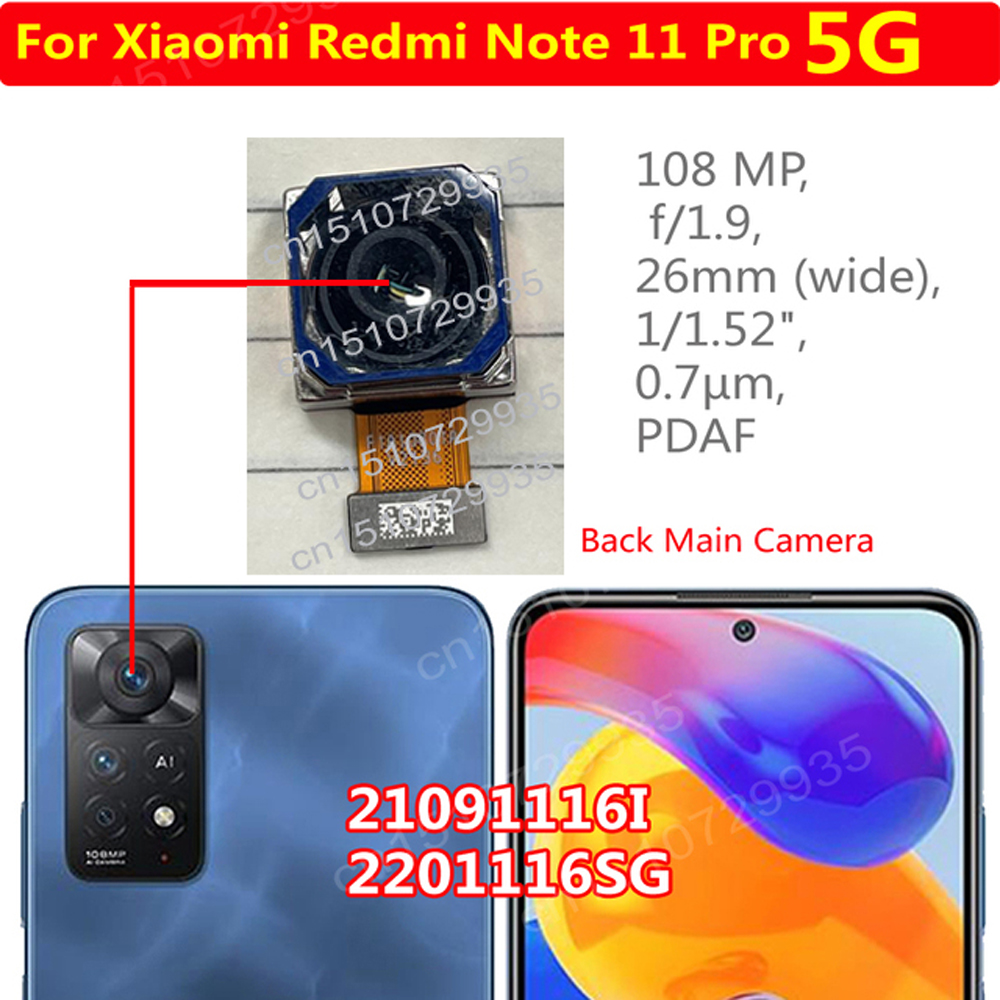 Original Main Camera Module For Redmi Note 11Pro/ Pro Plus 5G 108MP 