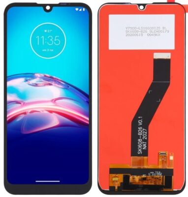 Cover In Pelle Con Porta Carte E Supporto Per Motorola Moto E6s 2020 (6,1 Pollici) - Nero